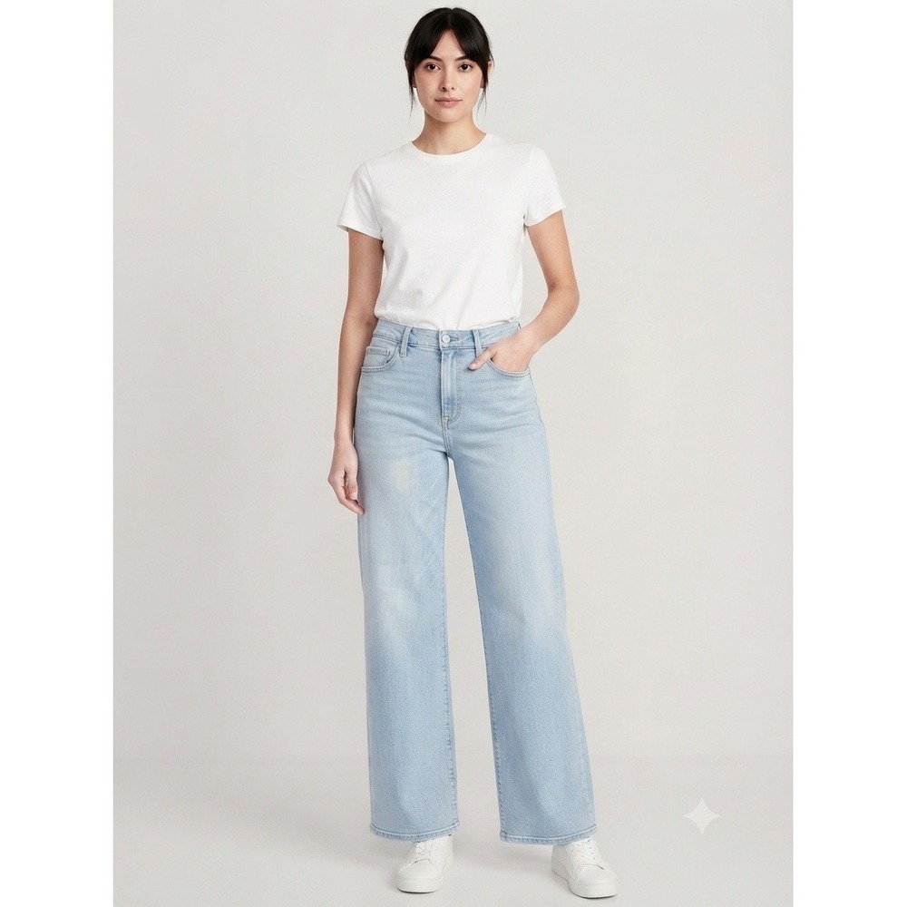 Old‎ Navy High-Rise Wow Wide-Leg Denim Jeans Women's Size 12 Casual Summer